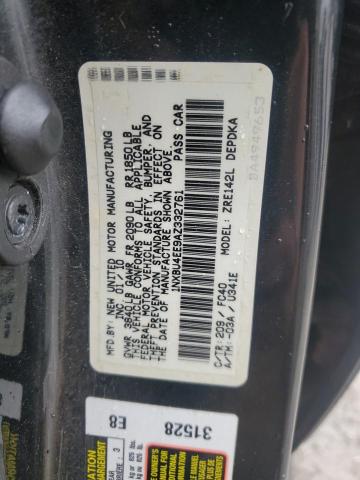 1NXBU4EE9AZ332761 - 2010 TOYOTA COROLLA BASE Qara foto 12