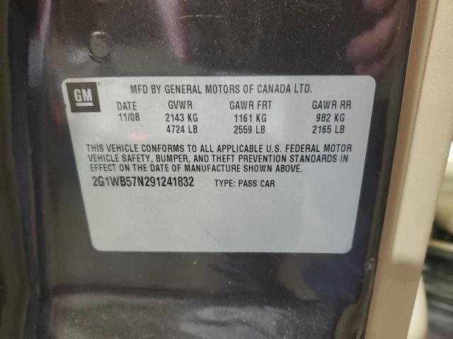 2G1WB57N291241832 - 2009 CHEVROLET IMPALA LS 灰色 照片 12