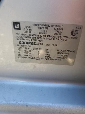 1GCRCNEC2GZ235388 - 2016 CHEVROLET SILVERADO C1500 SILVER photo 12