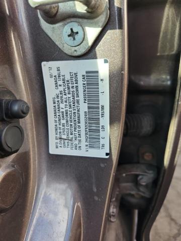 2HGFB2F92CH552459 - 2012 HONDA CIVIC EXL ყავისფერი ფოტო 12