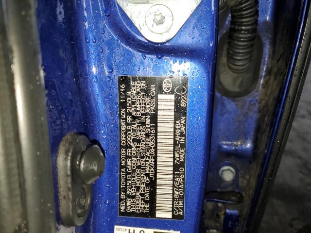 JTDKARFUXH3531611 - 2017 TOYOTA PRIUS ლურჯი ფოტო 12