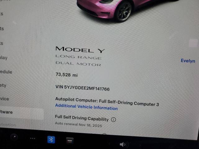 5YJYGDEE2MF141766 - 2021 TESLA MODEL Y 黑色 照片 9