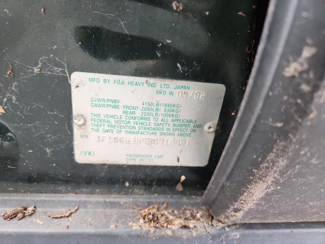 JF1SG63693G710961 - 2003 SUBARU FORESTER 2.5X GREEN photo 12