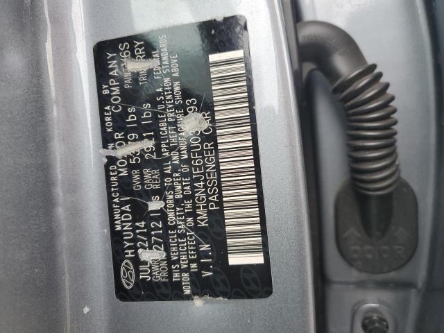 KMHGN4JE6FU039593 - 2015 HYUNDAI GENESIS 3.8L SILVER photo 12