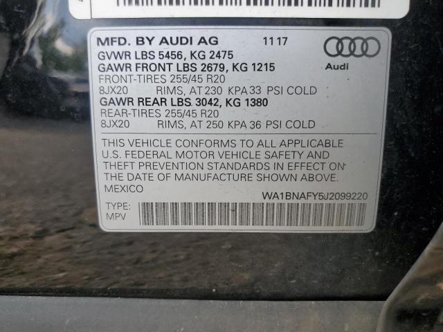 WA1BNAFY5J2099220 - 2018 AUDI Q5 PREMIUM PLUS BLACK photo 13