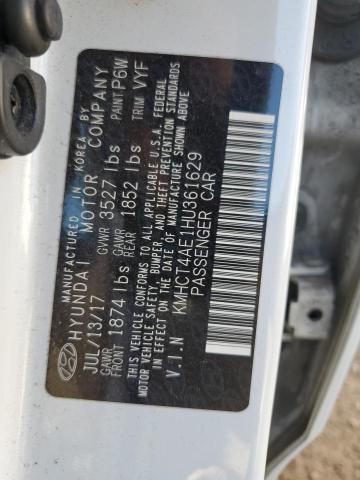 KMHCT4AE1HU361629 - 2017 HYUNDAI ACCENT SE 白色 照片 12