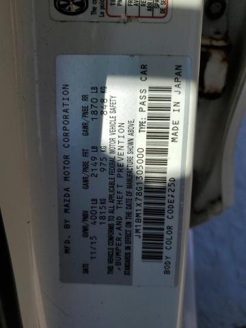 JM1BM1X78G1305000 - 2016 MAZDA 3 GRAND TOURING أبيض صورة 12