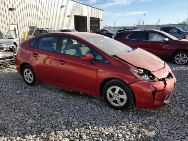 JTDKN3DUXC1521296 - 2012 TOYOTA PRIUS RED photo 4