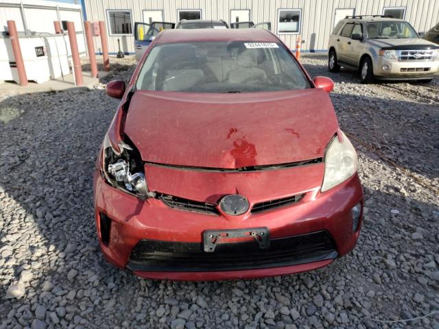 JTDKN3DUXC1521296 - 2012 TOYOTA PRIUS RED photo 5