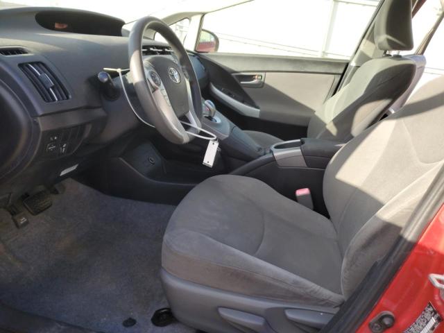 JTDKN3DUXC1521296 - 2012 TOYOTA PRIUS RED photo 7