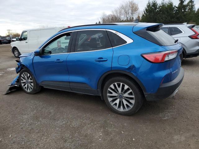 1FMCU9DZ6MUA40737 - 2021 FORD ESCAPE TITANIUM 蓝色 照片 2