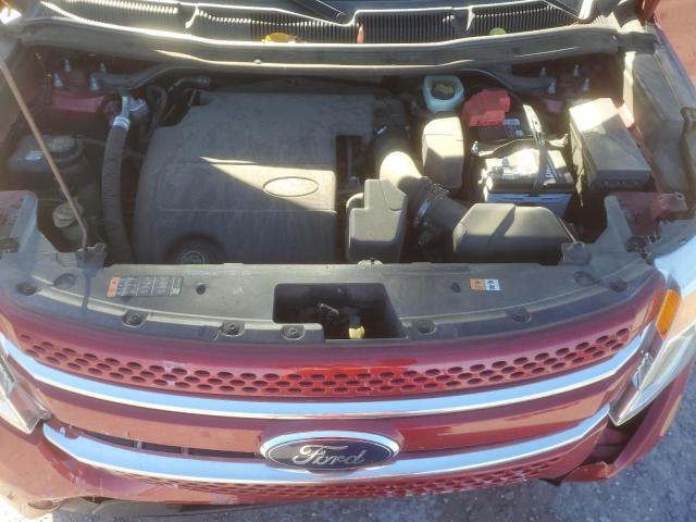 1FM5K8F82FGB29834 - 2015 FORD EXPLORER LIMITED RED photo 12