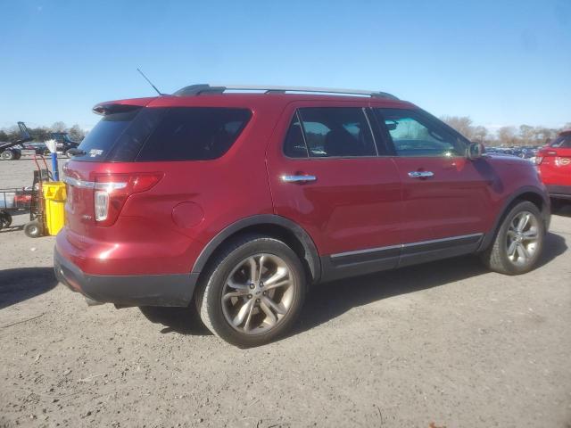 1FM5K8F82FGB29834 - 2015 FORD EXPLORER LIMITED RED photo 3