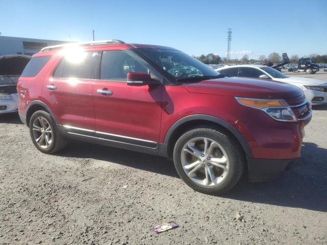 1FM5K8F82FGB29834 - 2015 FORD EXPLORER LIMITED RED photo 4