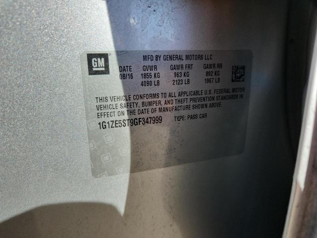 1G1ZE5ST9GF347999 - 2016 CHEVROLET MALIBU LT SILVER photo 12