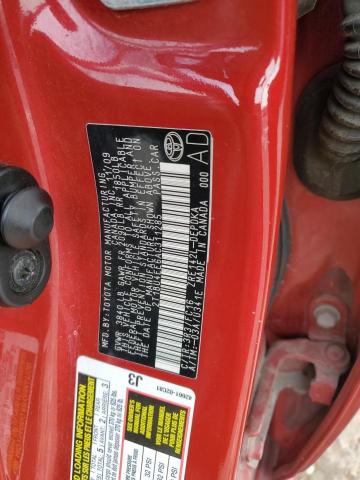 2T1BU4EE6AC311285 - 2010 TOYOTA COROLLA BASE RED photo 12