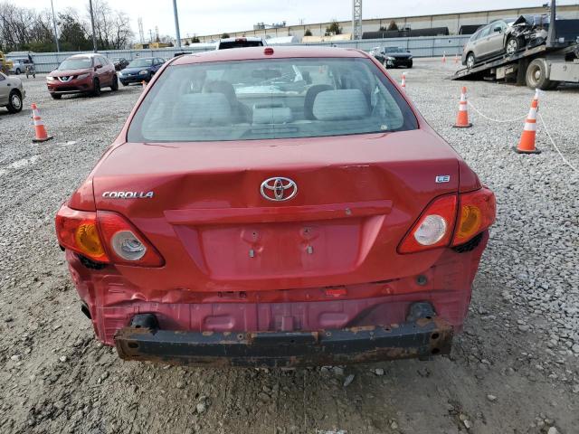 2T1BU4EE6AC311285 - 2010 TOYOTA COROLLA BASE RED photo 6