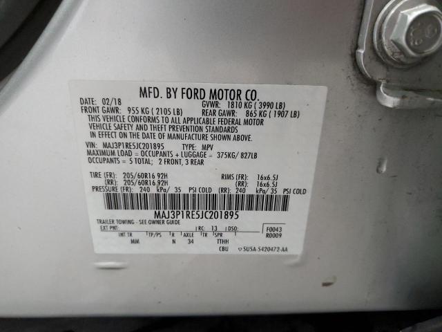 MAJ3P1RE5JC201895 - 2018 FORD ECOSPORT S Gümüş foto 14