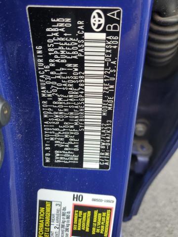 5YFBURHE5GP478982 - 2016 TOYOTA COROLLA L BLUE photo 12