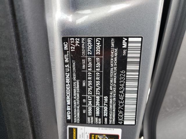 4JGDF7CE4EA343326 - 2014 MERCEDES-BENZ GL 450 4MATIC SILVER photo 13