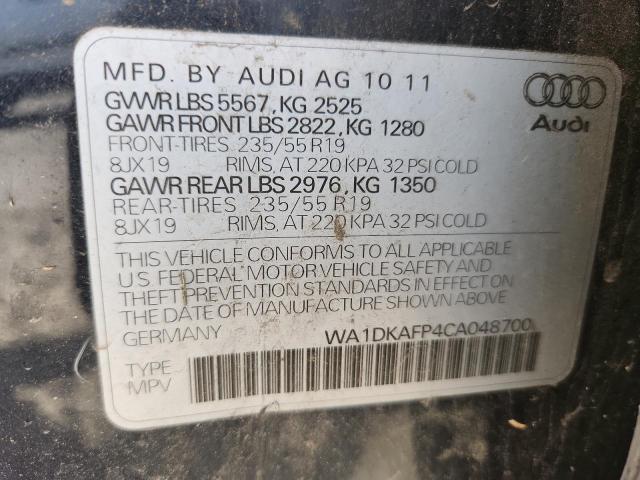 WA1DKAFP4CA048700 - 2012 AUDI Q5 PREMIUM PLUS أسود صورة 13