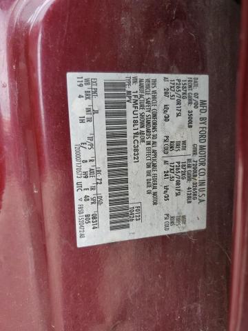 1FMFU18L1YLC38321 - 2000 FORD EXPEDITION EDDIE BAUER Бордовый фото 13