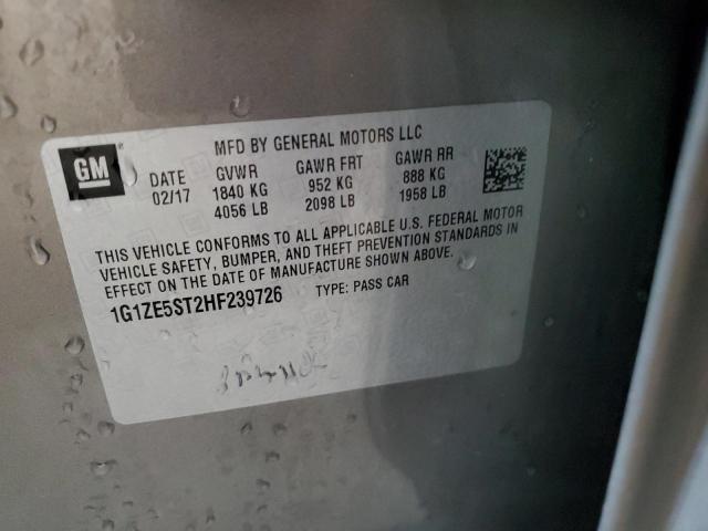 1G1ZE5ST2HF239726 - 2017 CHEVROLET MALIBU LT Сірий фото 12