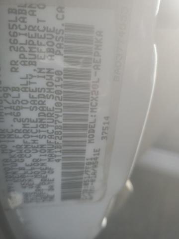 4T1BF28B7YU020190 - 2000 TOYOTA AVALON XL WHITE photo 12