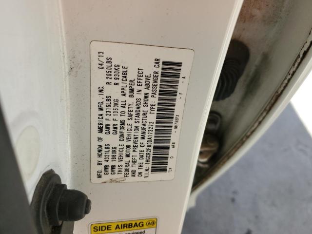 1HGCR2F80DA173272 - 2013 HONDA ACCORD EXL WHITE photo 13