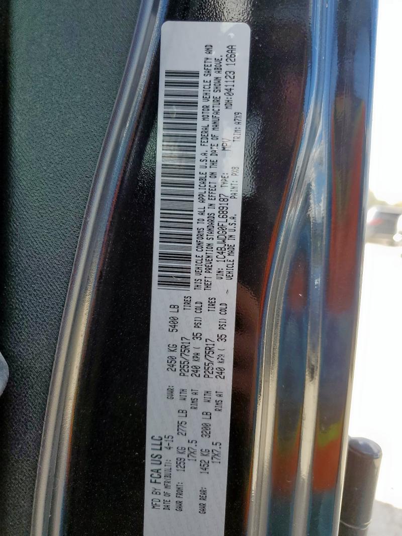 1C4BJWDG0FL689187 - 2015 JEEP WRANGLER U SPORT BLACK photo 13