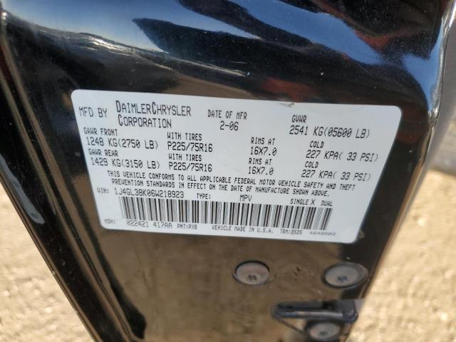 1J4GL38K06W218923 - 2006 JEEP LIBERTY RENEGADE Qara foto 12