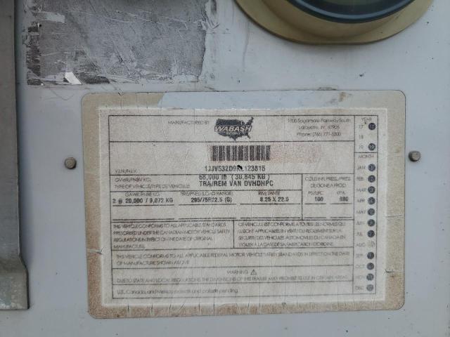 1JJV532D9KL123815 - 2019 WABASH UNKNOWN WHITE photo 10