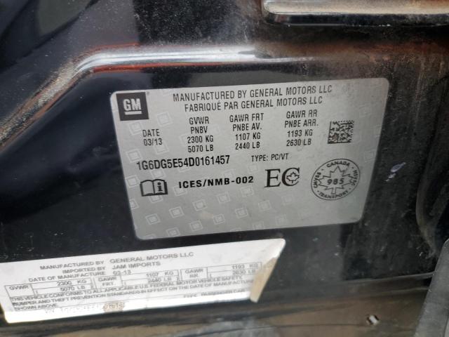 1G6DG5E54D0161457 - 2013 CADILLAC CTS LUXURY COLLECTION Սև լուսանկար 13