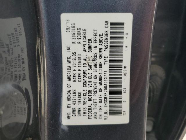 1HGCR2F75GA033777 - 2016 HONDA ACCORD EX GRAY photo 13