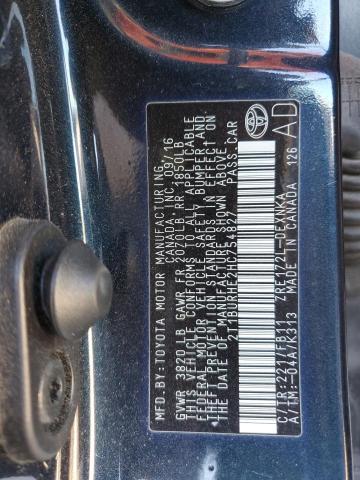 2T1BURHE2HC754827 - 2017 TOYOTA COROLLA L Grün Foto 12