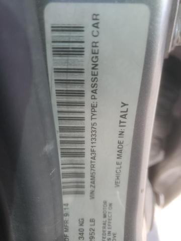 ZAM57RTA3F1133375 - 2015 MASERATI GHIBLI S Boz foto 12