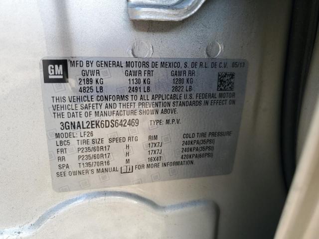 3GNAL2EK6DS642469 - 2013 CHEVROLET CAPTIVA LS BEIGE photo 12