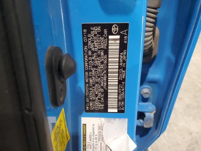 JTNKHMBX7K1018636 - 2019 TOYOTA C-HR XLE Синий фото 14