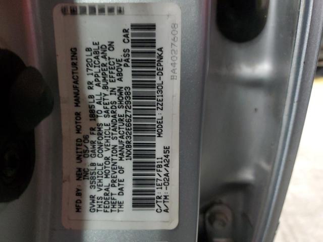 1NXBR32E66Z729383 - 2006 TOYOTA COROLLA CE 灰色 照片 12