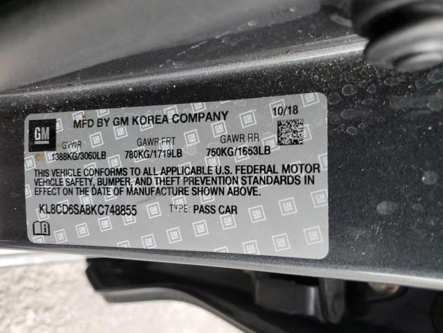 KL8CD6SA8KC748855 - 2019 CHEVROLET SPARK 1LT Графитовый фото 12