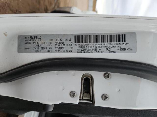 1C6RR7LM2GS364060 - 2016 RAM 1500 SLT WHITE photo 13