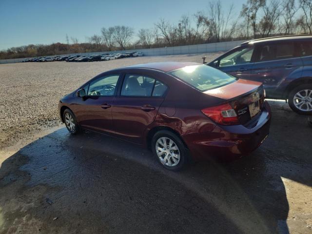 19XFB2F50CE043820 - 2012 HONDA CIVIC LX BURGUNDY photo 2