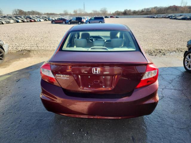 19XFB2F50CE043820 - 2012 HONDA CIVIC LX BURGUNDY photo 6