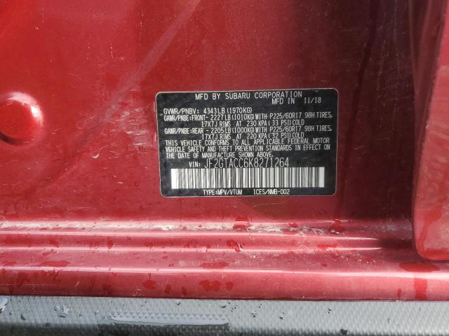 JF2GTACC6K8271264 - 2019 SUBARU CROSSTREK PREMIUM Qırmızı foto 13