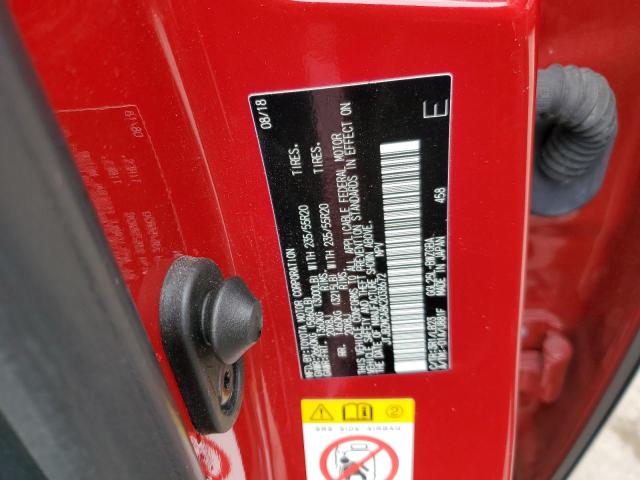 JTJBZMCA8K2038672 - 2019 LEXUS RX 350 BASE წითელი ფოტო 13