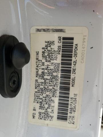 5YFBU4EE0DP120966 - 2013 TOYOTA COROLLA BASE Weiß Foto 12