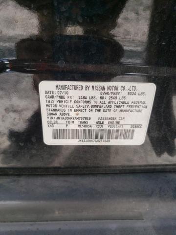 JN1AJ0HR7AM757849 - 2010 INFINITI EX35 BASE BLACK photo 13