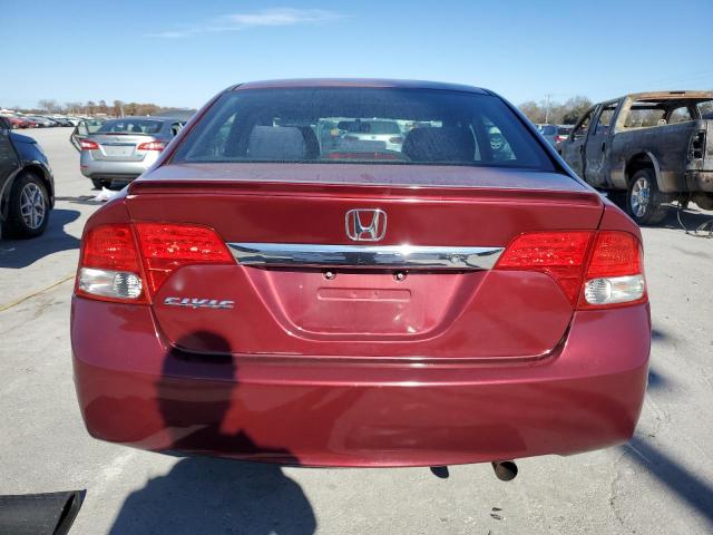 2HGFA1F68AH548996 - 2010 HONDA CIVIC LX-S მუქწითელი ფოტო 6