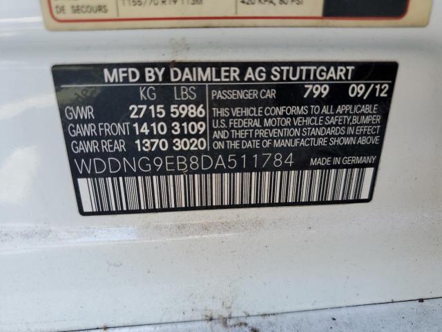 WDDNG9EB8DA511784 - 2013 MERCEDES-BENZ S 550 4MATIC BLACK photo 12