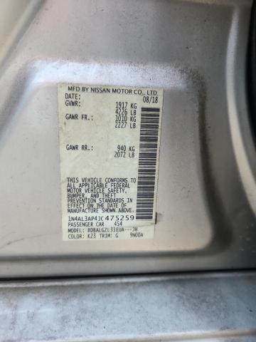 1N4AL3AP4JC475259 - 2018 NISSAN ALTIMA 2.5 银色 照片 12